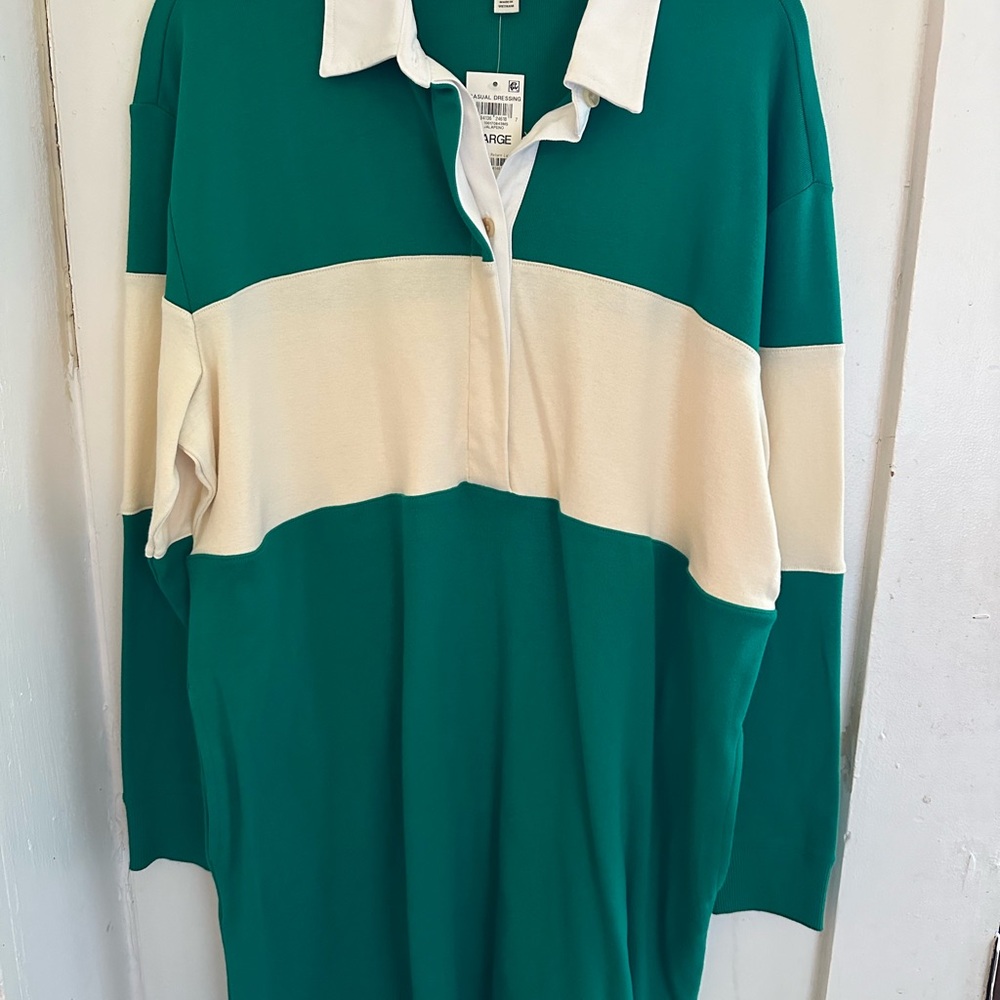 NWT Green and Ivory long sleeve midi dress. Purchased from Macy’s.
